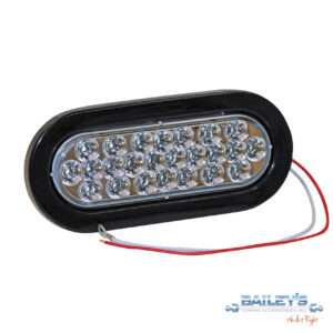 6-1/2" Oval Back Up Light with PL2 Plug, 24 LED