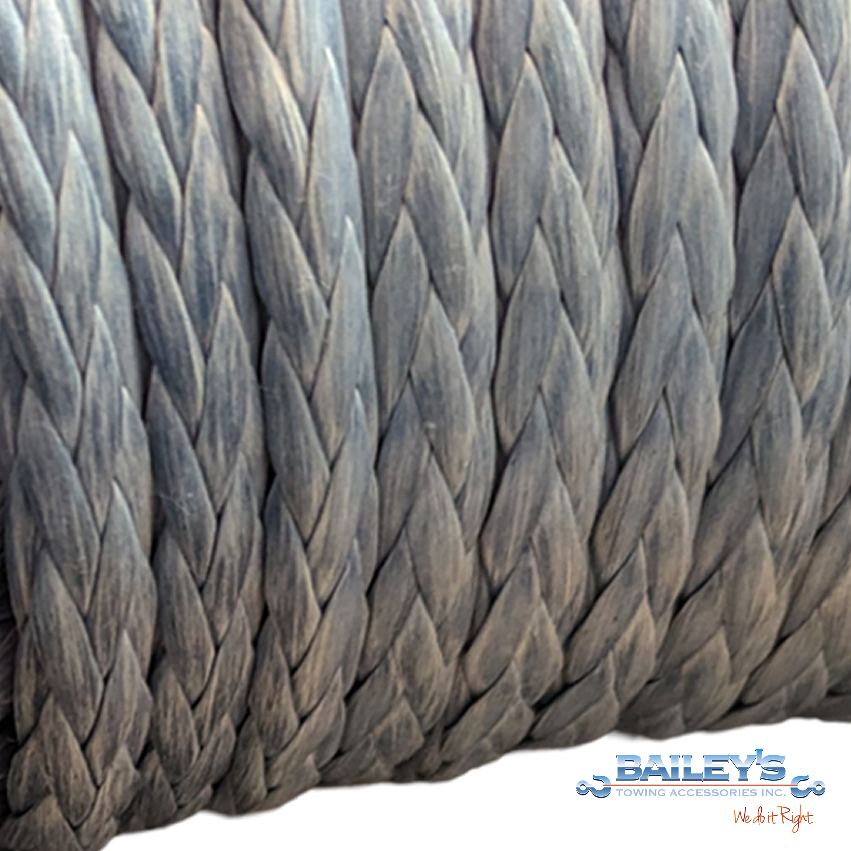 1/2" Synthetic Winchline with AMH Grade 100 3/8" Grey Classic Eye Locking Hook, Choose Your Length - Image 4