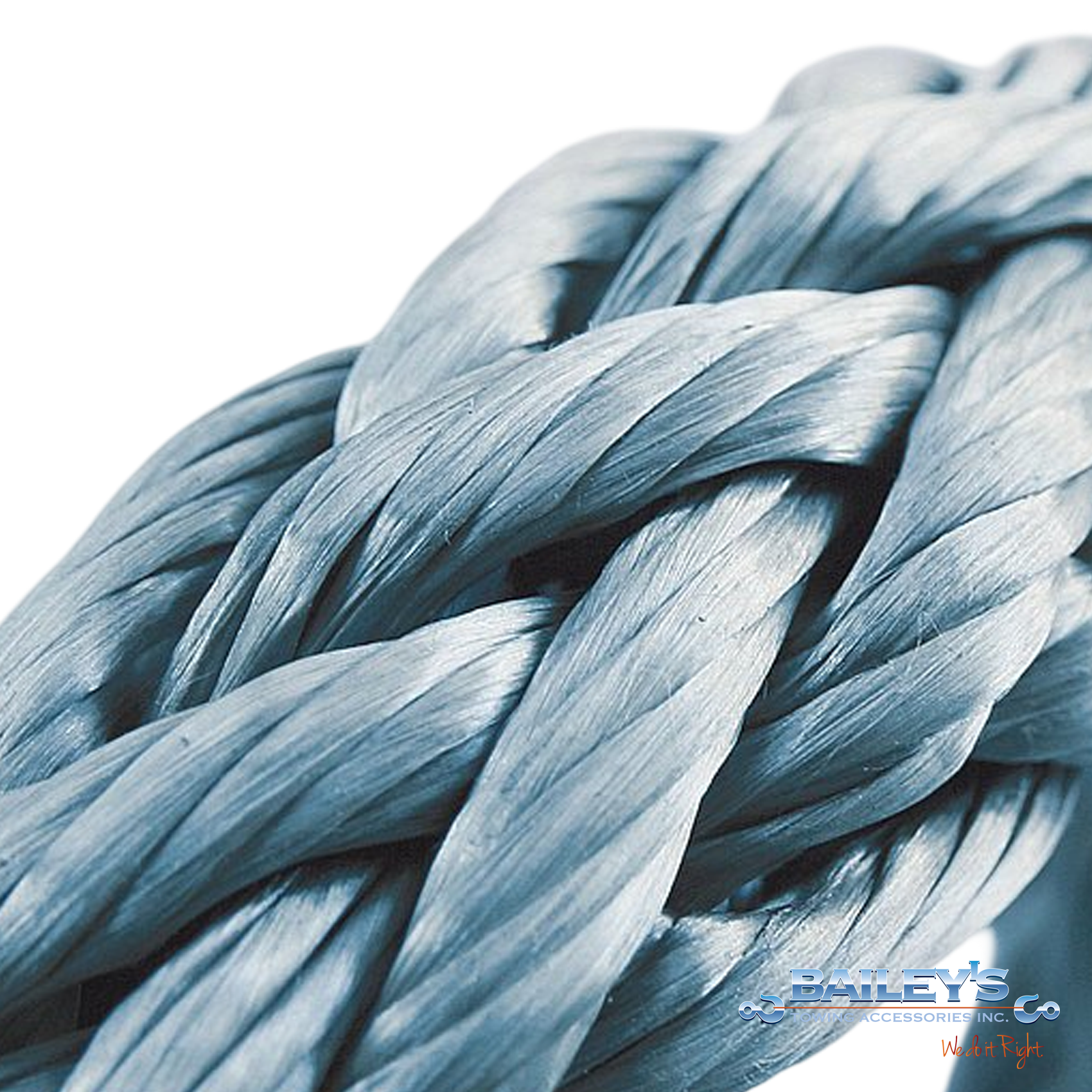 1/2" Synthetic Winchline with AMH Grade 100 3/8" Grey Classic Eye Locking Hook, Choose Your Length - Image 3